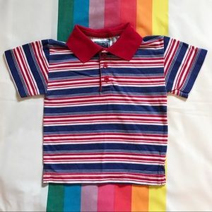 80s Striped Red/Blue/White Striped Collared Shirt